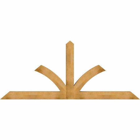 Ekena Millwork Richland Rough Sawn Timber Gable Bracket, Western Red Cedar, 108"W x 45"H x 6"D x 6"F, 10/12 Pitch GBW108X45X0606RIC00RWR